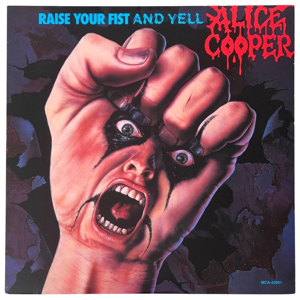 Alice Cooper Raise Your Fist and Yell Vinyl LP Record MCA-42091 1987 Heavy Metal